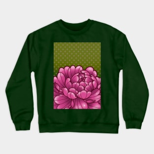 cute cartoony peony flower Crewneck Sweatshirt